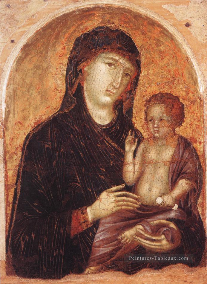 Vierge à l’Enfant école siennoise Duccio Peintures à l'huile